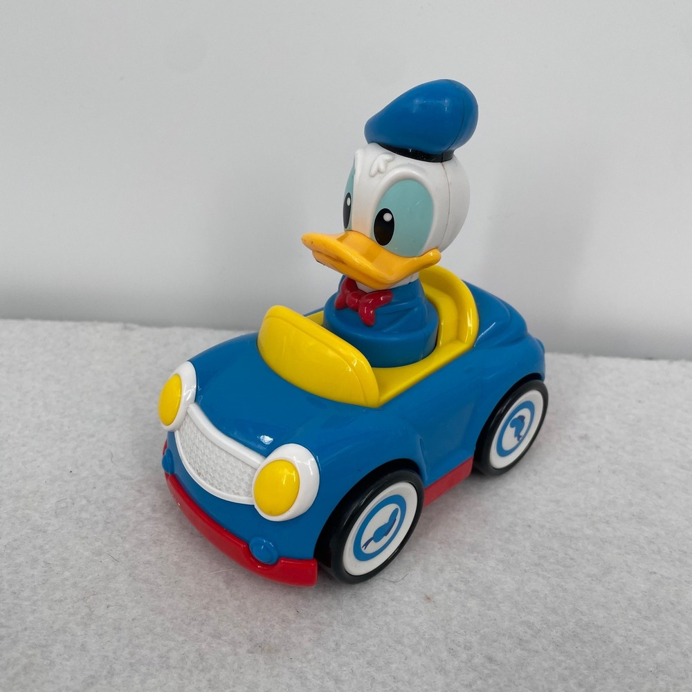 Disney Donald Duck Toy Car Push‎ and Go Blue Convertible Hap-P-Kid